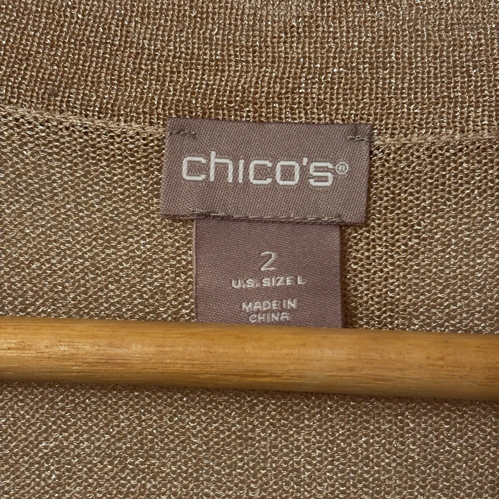 Chico's Gold Cardigan Women’s 2 Large - Picture 8 of 12